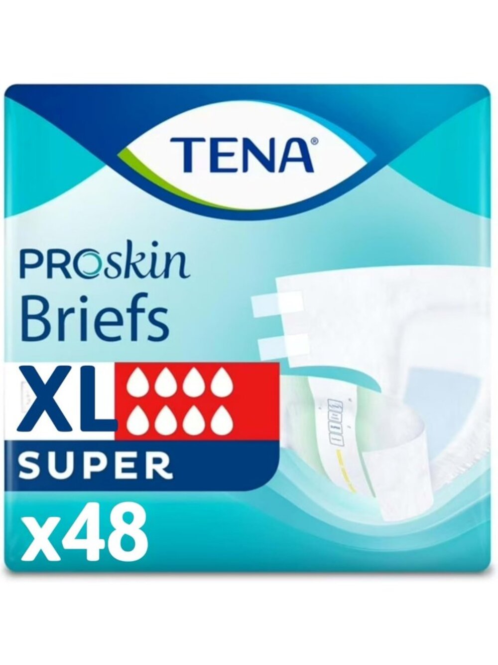 Unisex XL Incontinence Adult Diapers - Super Absorbent Briefs, 48 Count